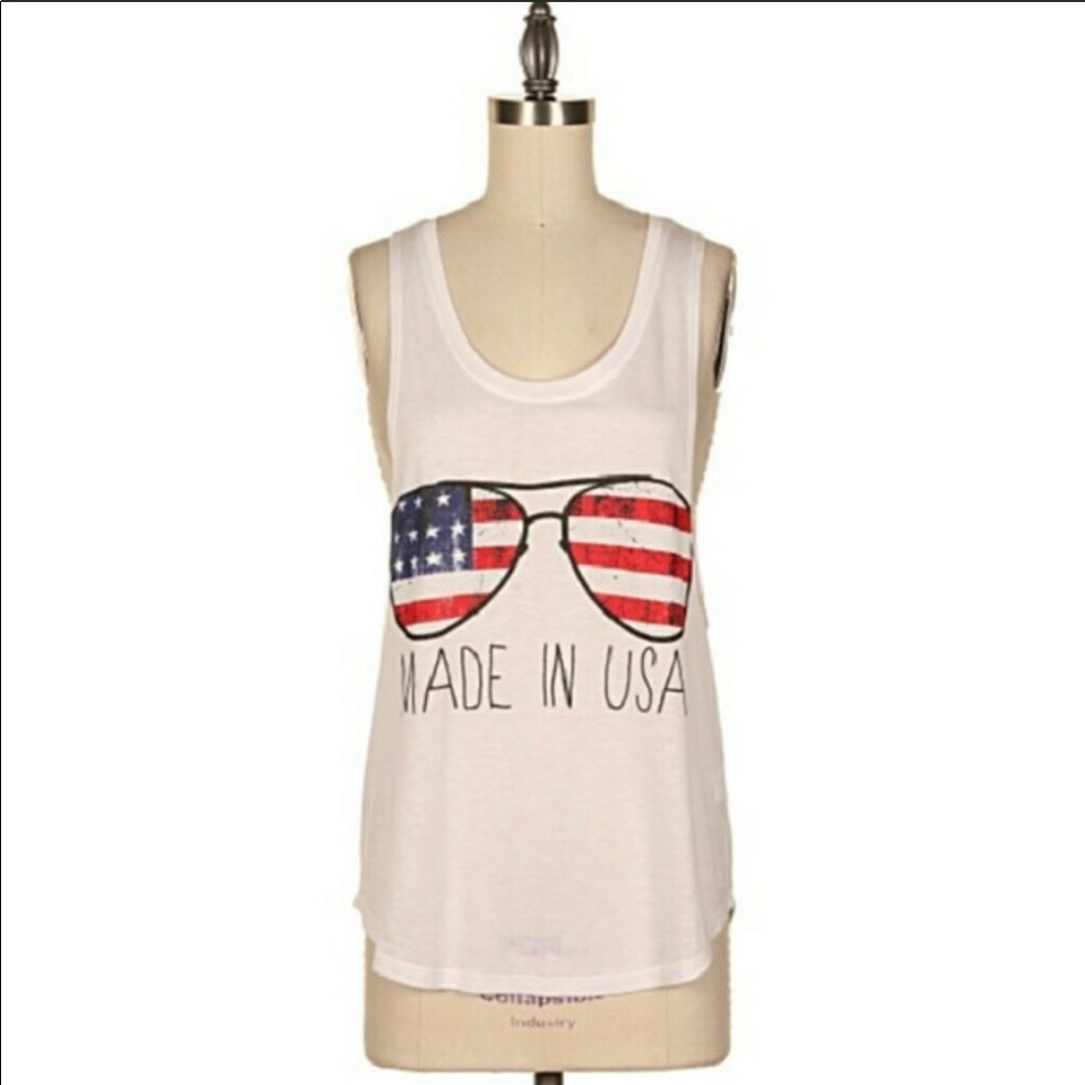 🛑HOST PICK‼️🇺🇸USA FUN TANK TOP🇺🇸🌟🌟🌟♥️♥️👀 - Picture 2 of 5